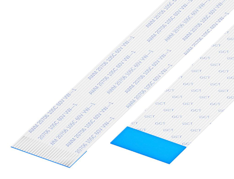 GCT (GLOBAL CONNECTOR TECHNOLOGY) 05-40-A-0101-A-4-06-4-T FFC / FPC Cable, 40 Core, 0.5 mm, Same Sided Contacts, 4 ", 101 mm, White