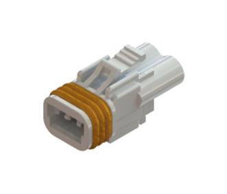 Multicomp PRO MP-572-002-000-200 MP-572-002-000-200 Connector Housing White MP-572 IP67 Receptacle 2 Ways 5.8 mm New