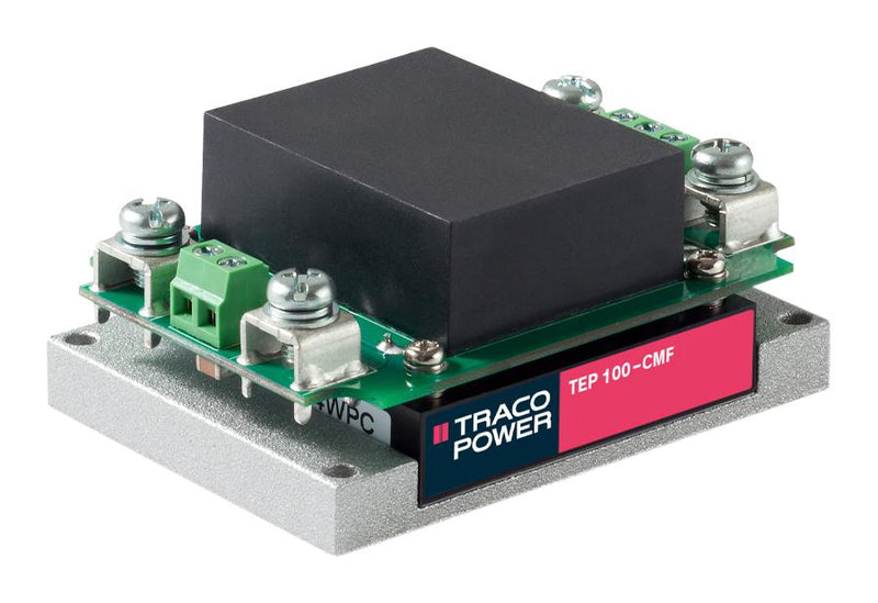 TRACO POWER TEP 100-1213-CMF Isolated Chassis Mount DC/DC Converter, ITE, 2:1, 100 W, 1 Output, 15 V, 6.7 A