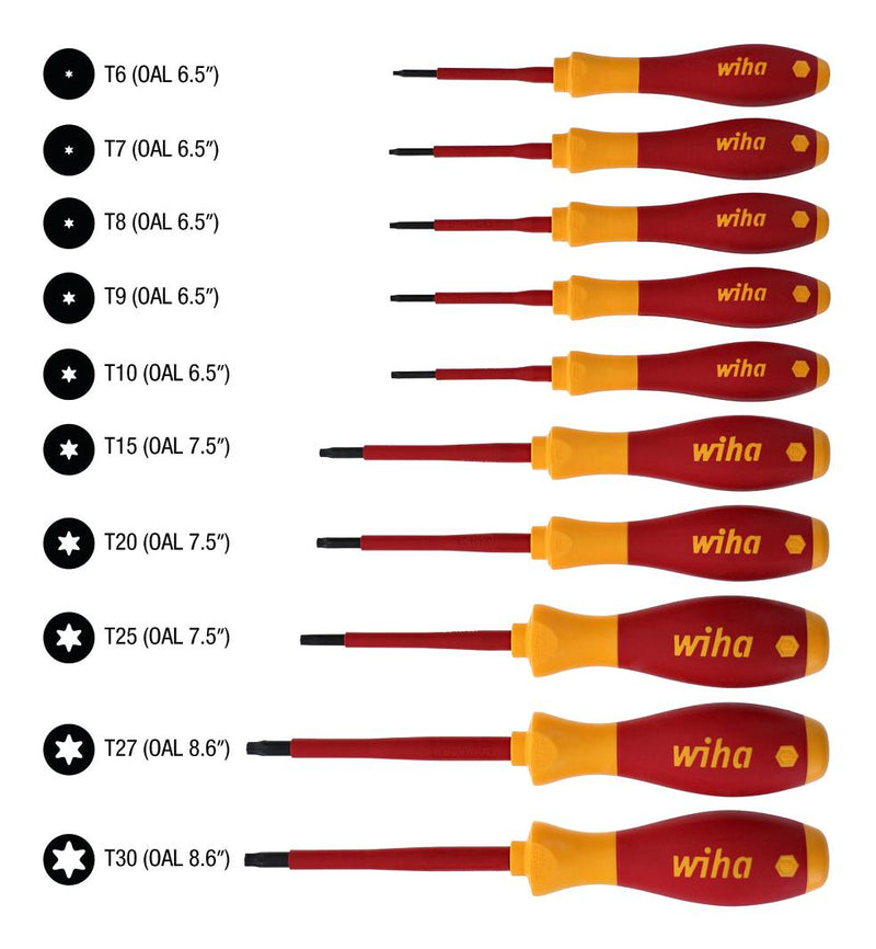 WIHA 32592 SCREWDRIVER SET, INSULATED, 10PC