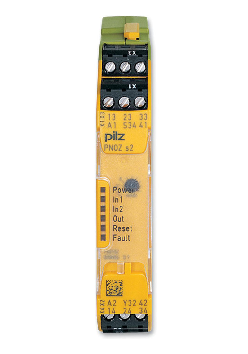 Pilz 751102 751102 Safety Relay 24 VDC 3PST-NO Pnoz s2 DIN Rail 6 A Spring Clamp