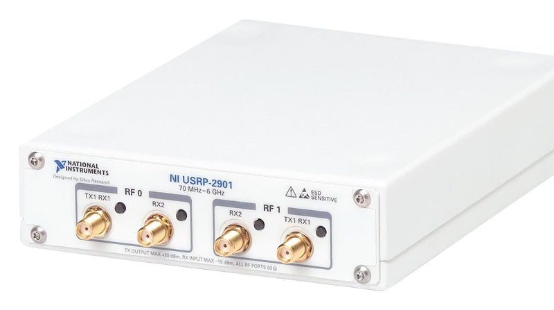 NI 784040-01 Software Defined Radio, USRP-2901, 70MHz to 6GHz, 56 MHz Bandwidth, 2 Input/Output, USB 2.0, USB 3.0