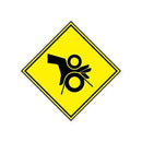 PANDUIT PPS0202B493 Safety Sign, Safety, Pinch Point Pictogram, Polyester Adhesive, 50.8 mm, 50.8 mm, Black on Yellow