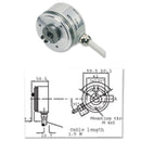 Hengstler RI58-D/5000ED.37IB RI58-D/5000ED.37IB Rotary Encoder Optical Incremental 5000 PPR 0 Detents Horizontal Without Push Switch