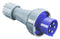 Multicomp PRO MP011101 MP011101 Pin &amp; Sleeve Connector 63 A 230 V Cable Mount Plug 2P+E Blue