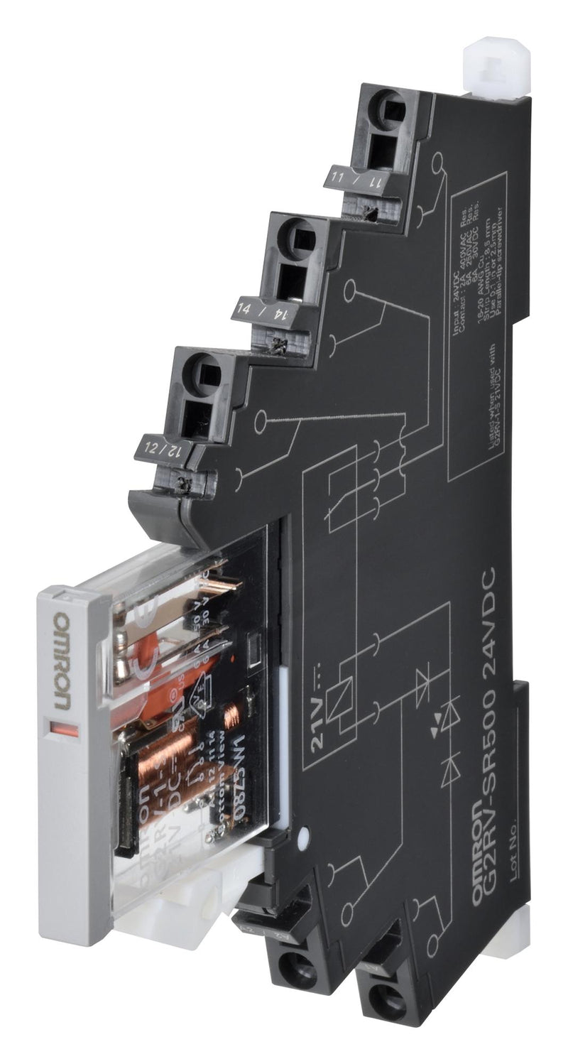 Omron G2RV-SR500 AC/DC24 G2RV-SR500 AC/DC24 Power Relay Spdt 24 V 6 A G2RV DIN Rail