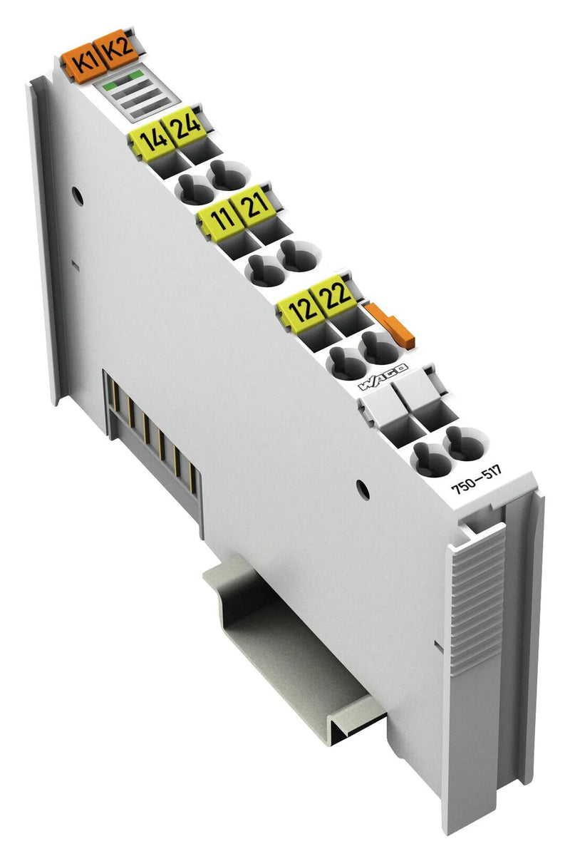 Wago 750-517. 750-517. Output Module 2 Channel Relay 90 mA DIN Rail IP20 750 Series New