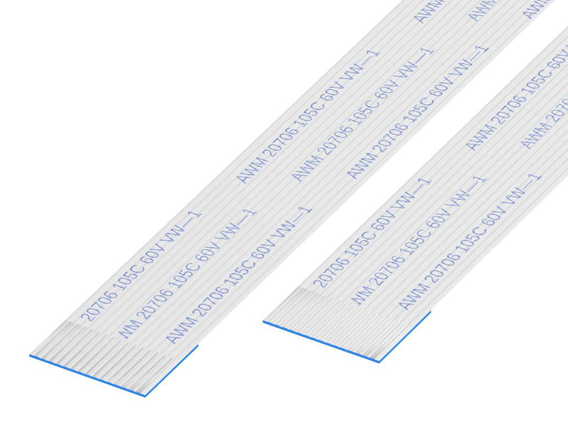 GCT (GLOBAL CONNECTOR TECHNOLOGY) 05-20-A-0203-A-4-06-4-T FFC / FPC Cable, 20 Core, 0.5 mm, Same Sided Contacts, 8 ", 203 mm, White