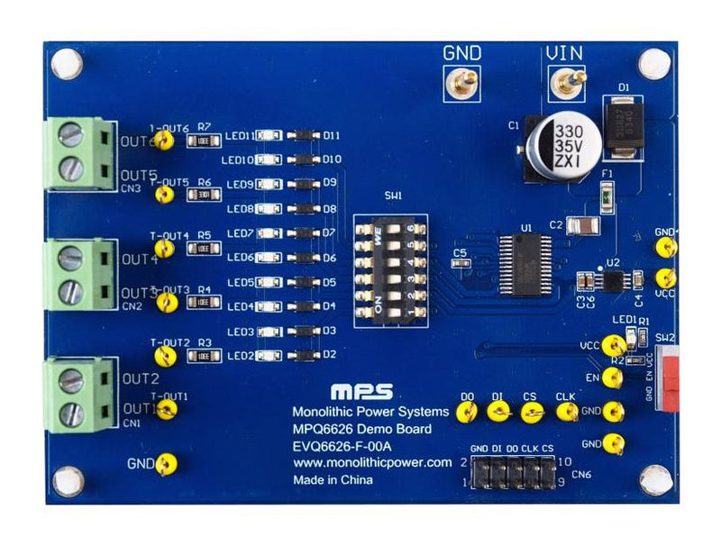 MONOLITHIC POWER SYSTEMS (MPS) EVQ6626-F-00A Evaluation Board, MPQ6626GF-AEC1, Half Bridge Driver, Power Management