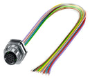 PHOENIX CONTACT 1411588 Sensor Cable, M12 Receptacle, Free End, 8 Positions, 500 mm, 19.6 " GTIN UPC EAN: 4046356935845 SACC-DSI-M12FS-8P-M16XL/0,5