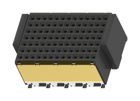 AMPHENOL COMMUNICATIONS SOLUTIONS 10171849-9100RLF Mezzanine Connector, Receptacle, 1 mm, 7 Rows, 91 Contacts, Surface Mount Straight, Copper Alloy