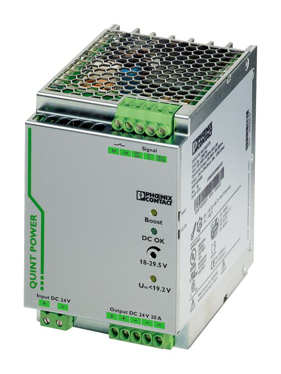 PHOENIX CONTACT 2320102 Isolated DIN Rail Mount DC/DC Converter, ITE, 2:1, 400 W, 1 Output, 24 V, 20 A GTIN UPC EAN: 4046356481892 QUINT-PS/24DC/24DC/20