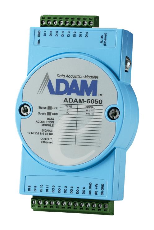 ADVANTECH ADAM-6050-D1 I/O MODULE, DIGITAL, 12 I/P, 6 O/P, 0.1A