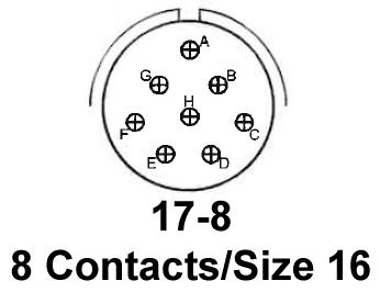 AMPHENOL AEROSPACE D38999/26FE8PN CIRCULAR CONNECTOR PLUG, SIZE 17, 8 POSITION, CABLE