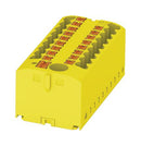 Phoenix Contact PTFIX 6/18X25 YE PTFIX YE Panel Mount Barrier Terminal Block 24 A 500 V 19 Pole 9 Push In 12 AWG