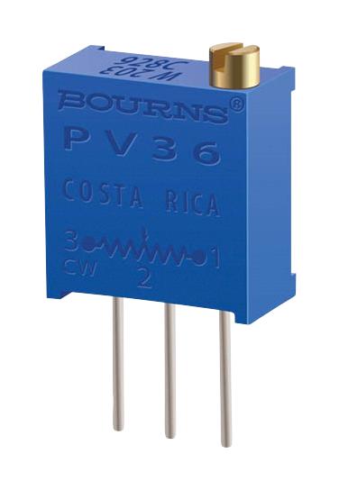 Bourns PV36X502C01B00 PV36X502C01B00 Trimpot Multi Turn Cermet Side Adjust 5 Kohm Through Hole 25 Turns