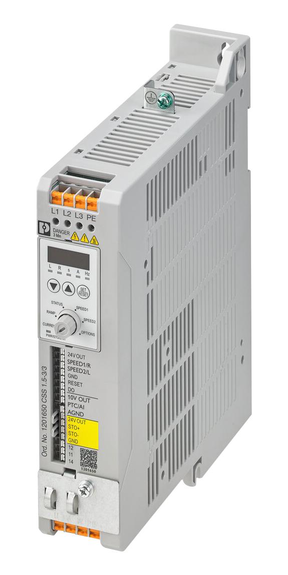 PHOENIX CONTACT CSS 1.5-3/3 Speed Starter, Soft Start, 3-Phase, 3.9A, 187 VAC to 528 VAC, 1.5 kW, CONTACTRON CSS Series