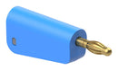 Staubli 64.1041-23 64.1041-23 Banana Test Connector 30 VAC Plug Cable Mount 19 A 60 VDC Gold Plated Contacts Blue