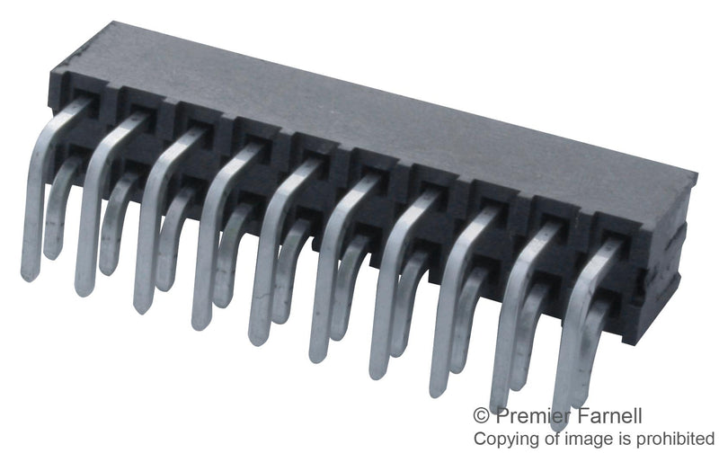 Samtec IPT1-110-01-S-D-RA IPT1-110-01-S-D-RA Pin Header Right Angle Board-to-Board 2.54 mm 2 Rows 20 Contacts Through Hole