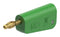 Staubli 64.1045-25 64.1045-25 Banana Test Connector 30 VAC Plug Cable Mount 32 A 60 VDC Gold Plated Contacts Green