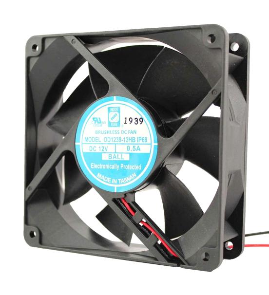 Orion Fans OD1238-24HBIP55 OD1238-24HBIP55 DC Axial Fan 24 V Square 120 mm 38 Ball Bearing 124.1 CFM