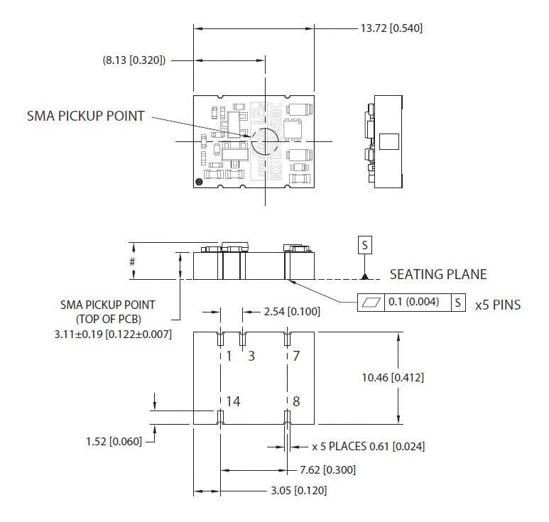 MURATA POWER SOLUTIONS NXJ1S1215MC-R7 Isolated Surface Mount DC/DC Converter, Low Profile, Medical, 1:1, 1 W, 1 Output, 15 V, 67 mA