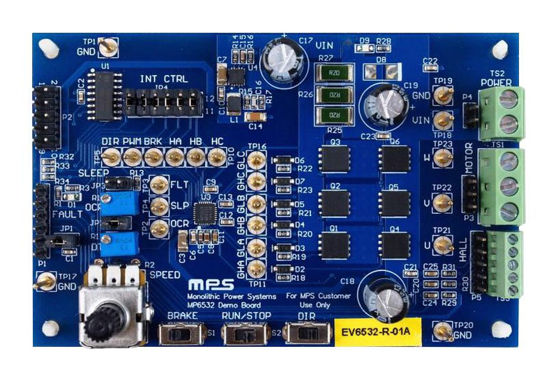 Monolithic Power Systems (MPS) EV6532-R-01A EV6532-R-01A Evaluation Board MP6532GR 3-Phase Brushless DC Motor Driver New