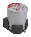 Kemet A781MS107M1JLAV030 A781MS107M1JLAV030 Hybrid Aluminium Electrolytic Capacitor 100 &Acirc;&micro;F &plusmn; 20% 63 V Radial Can - SMD 0.03 ohm New