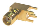 HUBER+SUHNER 85_SMA-50-0-103/111_NE RF / Coaxial Connector, SMA Coaxial, Right Angle Jack, Through Hole Right Angle, 50 ohm