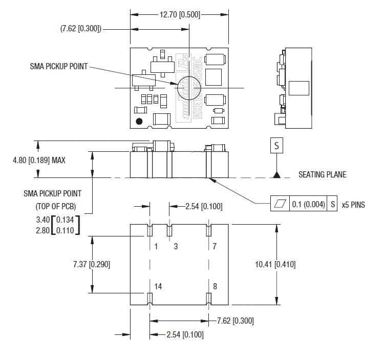 MURATA POWER SOLUTIONS NXE1S0505MC-R7 Isolated Surface Mount DC/DC Converter, Low Profile, Medical, 1:1, 1 W, 1 Output, 5 V, 200 mA