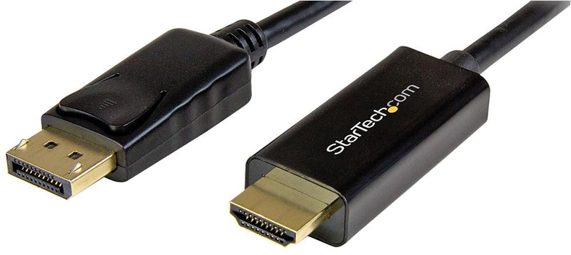 STARTECH DP2HDMM1MB Audio / Video Cable Assembly, DisplayPort Plug, HDMI Plug, 3.28 ft, 1 m, Black GTIN UPC EAN: 0065030861199