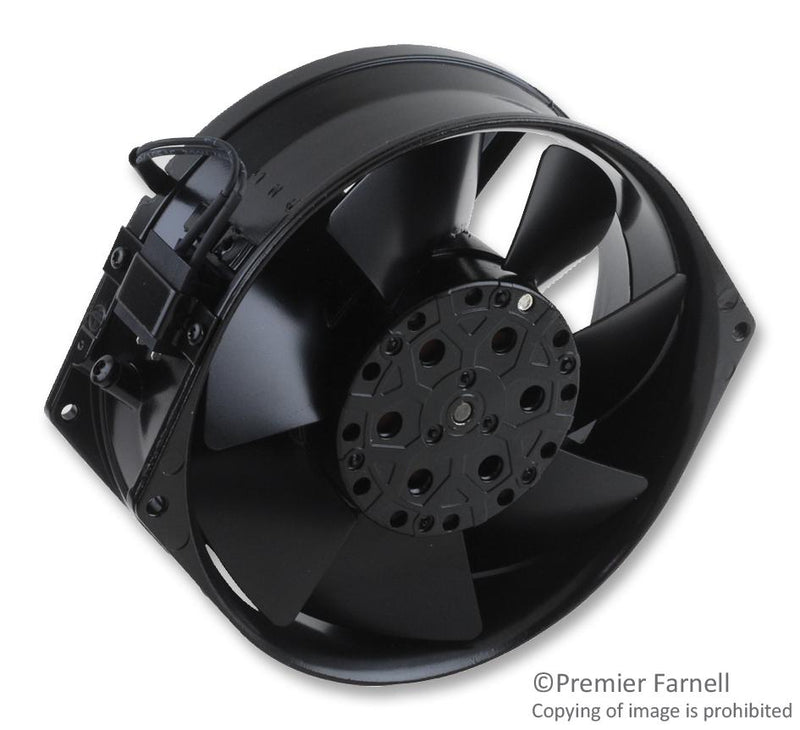 EBM-PAPST W2S130-AA25-44 AC Axial Fan, Tubeaxial, 115V, Circular, 172 mm, 55 mm, Ball Bearing, 223.6 CFM