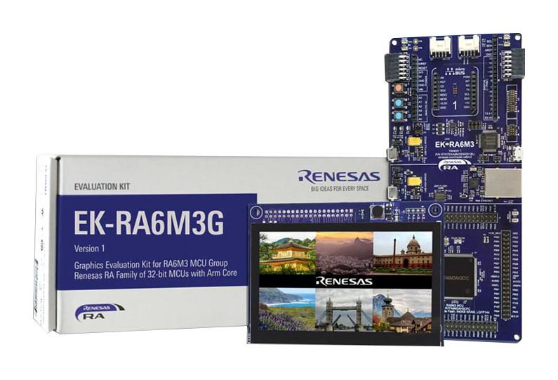 Renesas RTK7EKA6M3S01001BU RTK7EKA6M3S01001BU Evaluation Kit RA Family RA6M3 Group 32-bit ARMCortex-M4F Microcontrollers Debug on-board