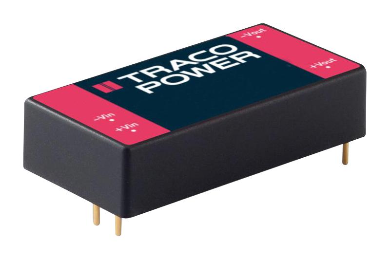 TRACO POWER TRI 15-1215 Isolated Through Hole DC/DC Converter, ITE, 2:1, 15 W, 1 Output, 24 V, 625 mA