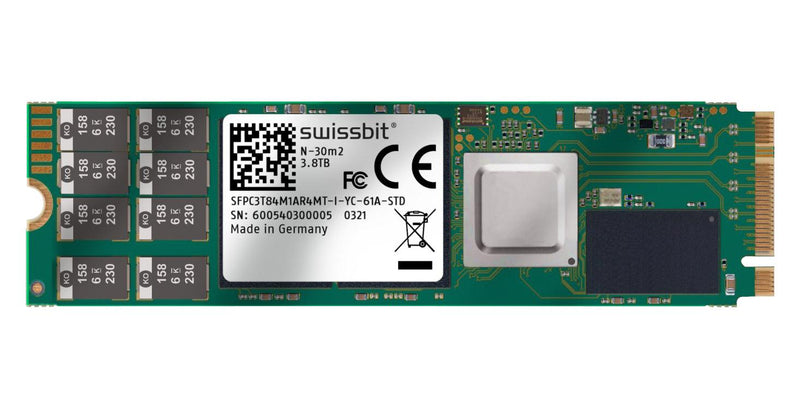 Swissbit SFPC060GM1EC2TO-I-5E-126-STD SFPC060GM1EC2TO-I-5E-126-STD SSD Internal M.2 2242 Pcie 60 GB 3D TLC Nand AES 256-bit New