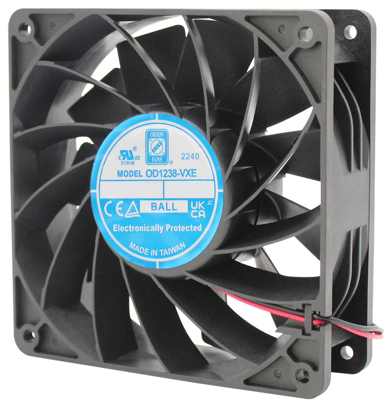 ORION FANS OD1238-24MBVXE10A DC FAN, BALL, 120MM, 4450RPM, 24V, 1.4A