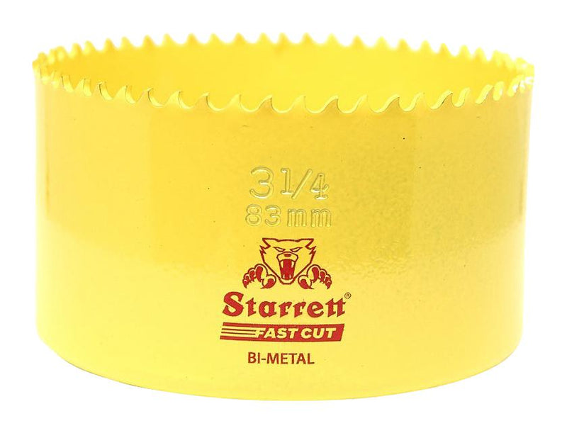 Starrett FCH0314 FCH0314 Holesaw Bi-Metal 83mm Blade Diameter 41mm Cutting Depth New