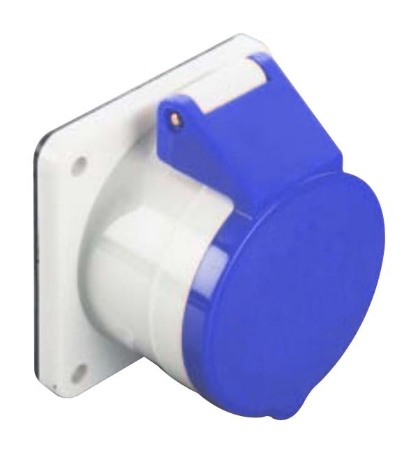 Multicomp PRO MP011047 MP011047 Pin &amp; Sleeve Connector 16 A 230 V Panel Mount Socket 2P+E Blue White