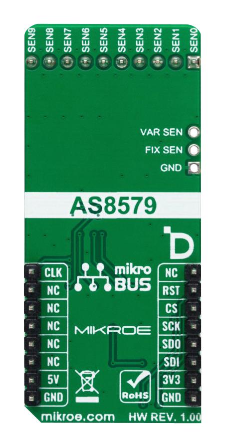 MIKROELEKTRONIKA MIKROE-5719 Add-On Board, HOD CAP Click, 3.3V/5V, mikroLab/EasyStart/mikromedia Starter/Fusion Development Kits