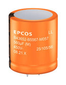 Epcos B43652A5567M050 B43652A5567M050 Electrolytic Capacitor 560 &Acirc;&micro;F 450 V &plusmn; 20% Snap-In 3000 Hours @ 105&deg;C New