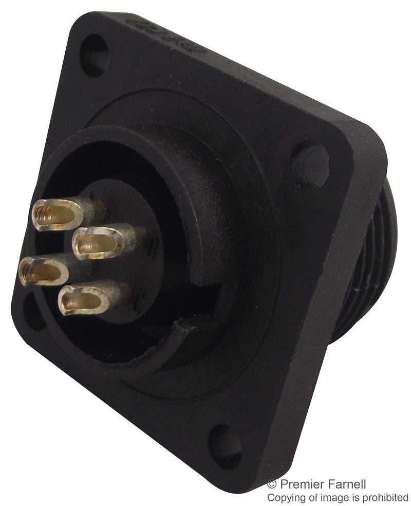 Hirschmann CM02E14S-2P CM02E14S-2P Circular Connector Panel Mount Plug 4 Contacts Screw Pin Nylon (Polyamide) Body