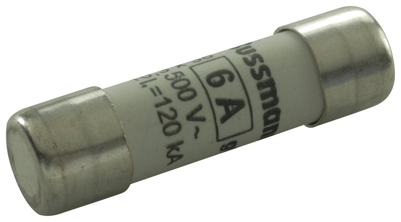 EATON BUSSMANN C10G6 Fuse, Industrial / Power, Class gG / gL, 6 A, 500 VAC, 10mm x 38mm, 13/32" x 1-1/2"