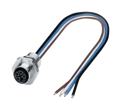 PHOENIX CONTACT 1425587 Sensor Cable, M12 Receptacle, Free End, 4 Positions, 200 mm, 7.9 " SACC-E-M12FSL-4CON-M16XL/0,2