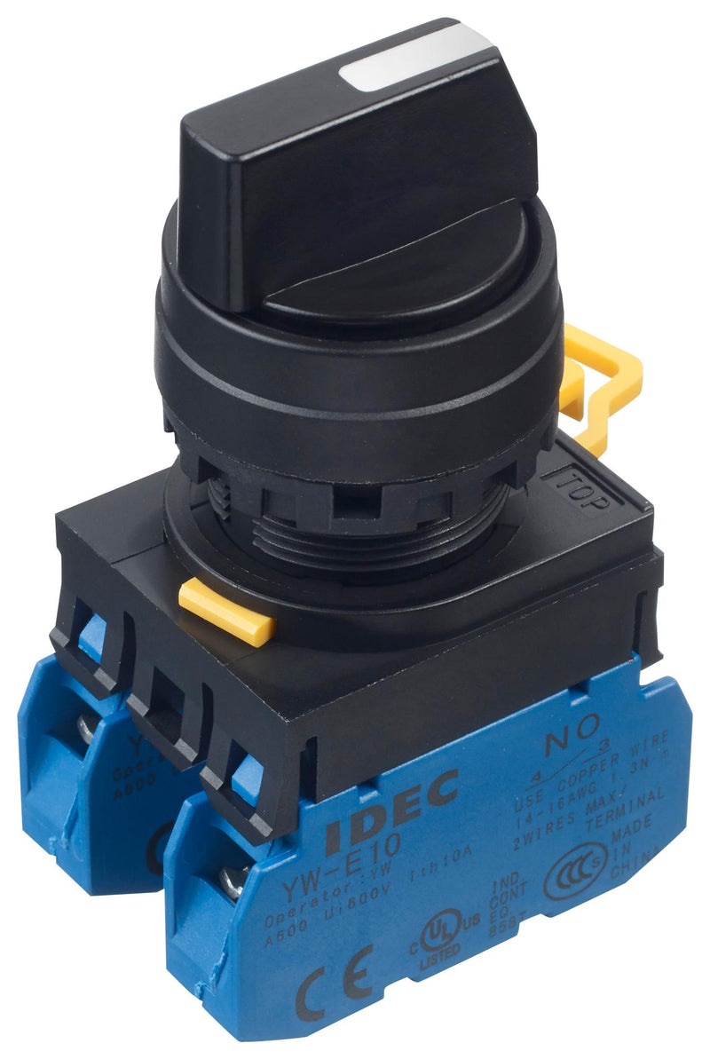 Idec YW1S-3E20 YW1S-3E20 Rotary Switch 3 Position 2 Pole 45 &deg; 10 A 120 V YW