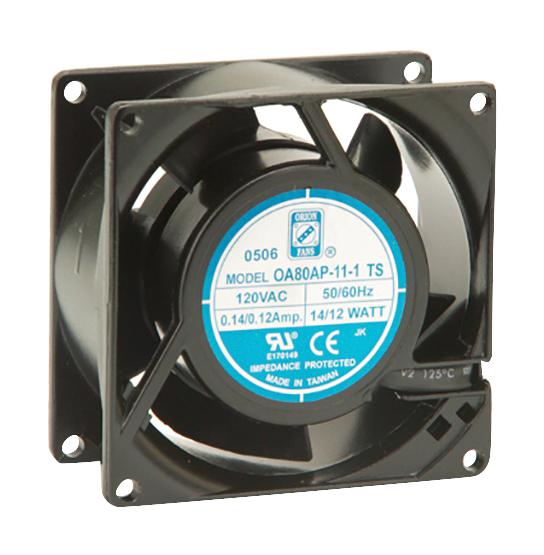 Orion Fans OA80AP-22-1WB OA80AP-22-1WB AC Axial Fan 230V Square 80 mm 38 Ball Bearing 30 CFM