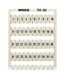 WAGO 793-566 Terminal Block Marker, Marking Card, Wago 5mm Width Terminal Blocks, 1 to 50, WMB 793 Series