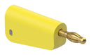 Staubli 64.1045-24 64.1045-24 Banana Test Connector 30 VAC Plug Cable Mount 32 A 60 VDC Gold Plated Contacts Yellow