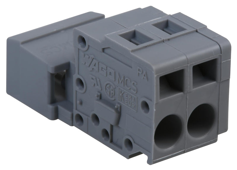 WAGO 231-602 TERMINAL BLOCK, PLUGGABLE, 2POS, 12AWG