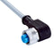 SICK YG2A14-020VB3XLEAX Sensor Cable, A Coded, 90&deg; M12 Receptacle, Free End, 4 Positions, 2 m, 6.6 ft