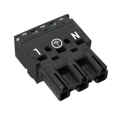 WAGO 770-213 Pluggable Terminal Block, 10 mm, 3 Ways, 20AWG to 12AWG, 4 mm&sup2;, Push In, 25 A